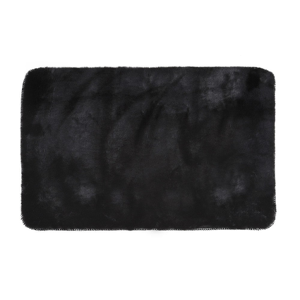 Tappeto bagno nero 45x75 cm in poliestere fondo antiscivolo