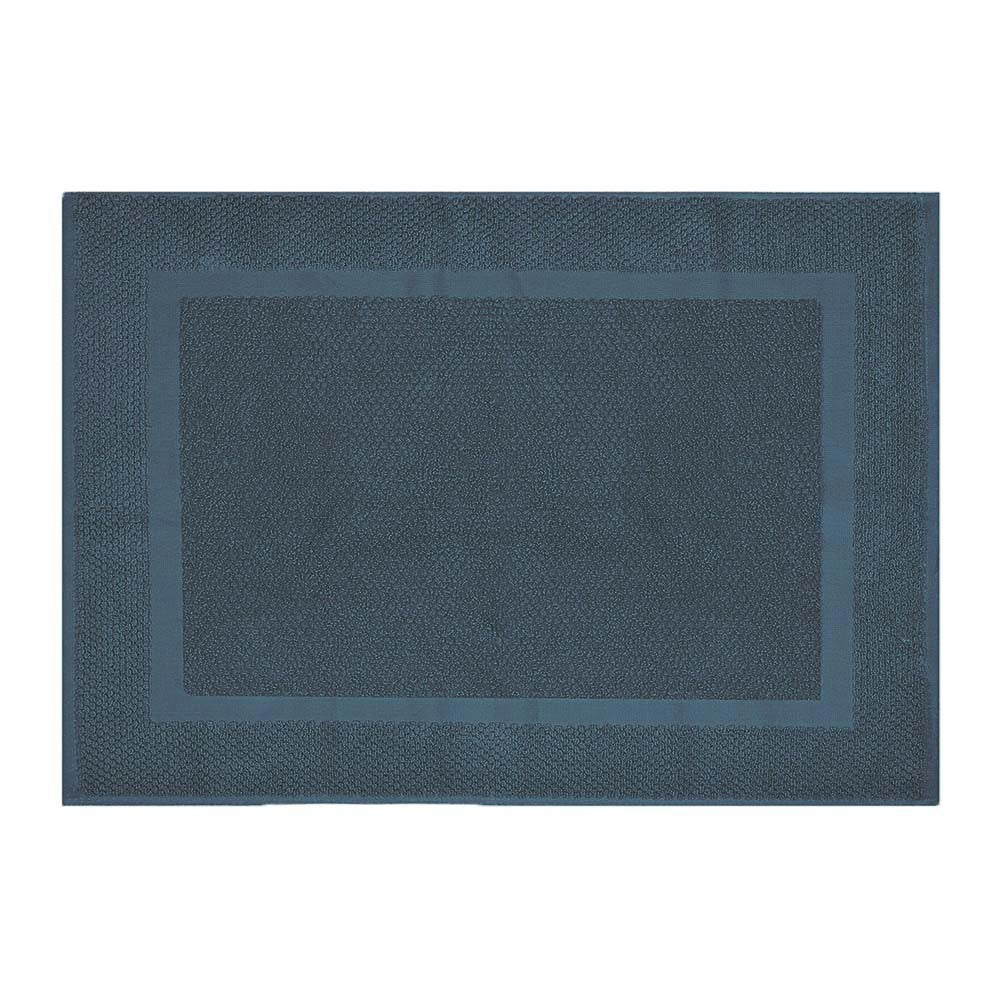 Tappeto bagno scendi doccia 100% cotone turchese cobalto 45x65 cm