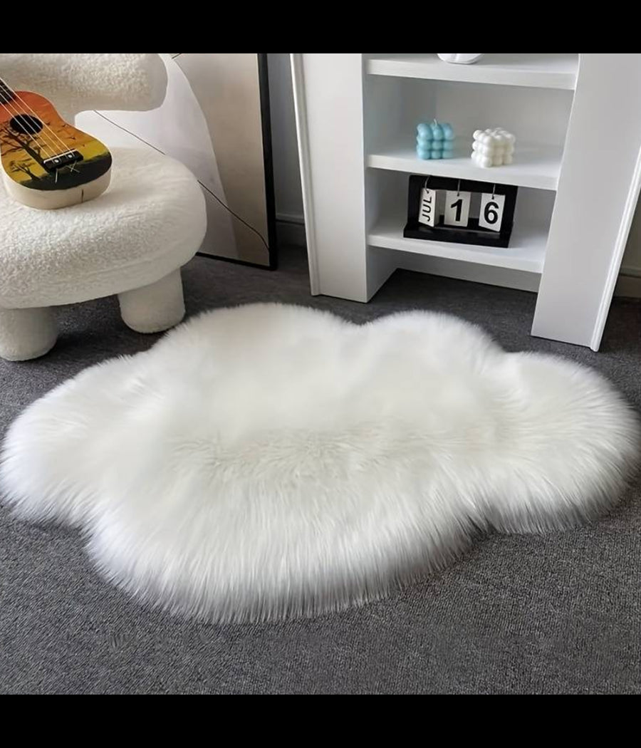 Tappeto Cute Nuvola Pelliccia Fluffy Vari Colori Living Stanza Da Letto 83x113cm         