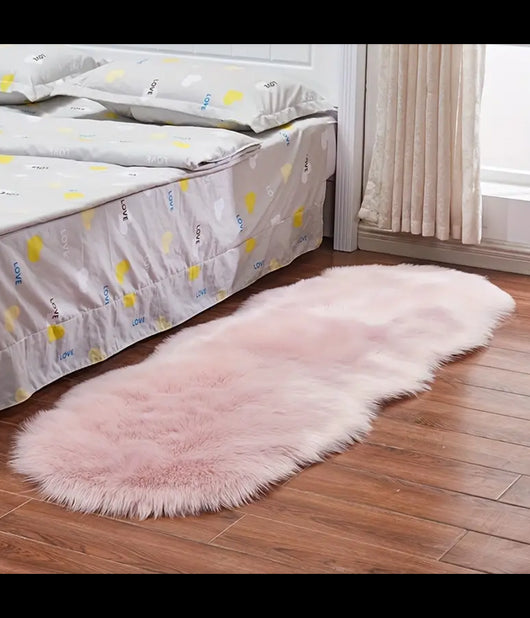 Tappeto Cute Rettangolare Pelliccia Fluffy Colori Living Camera Letto 60x110 Cm         