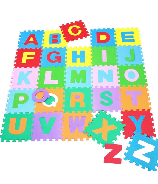 Tappeto Puzzle Per Bambini Set 60 Pz Gioco Tappetino Lettere Alfabeto Gomma         