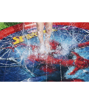 Tappeto Tappettino Spruzzi Piscina Gonfiabile Con Fontana Spider-man 165cm 98792         