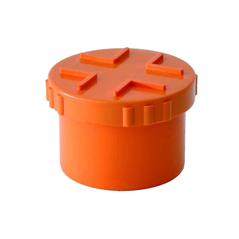 Tappo a vite in pvc : Colore - Arancio, Diametro - 100