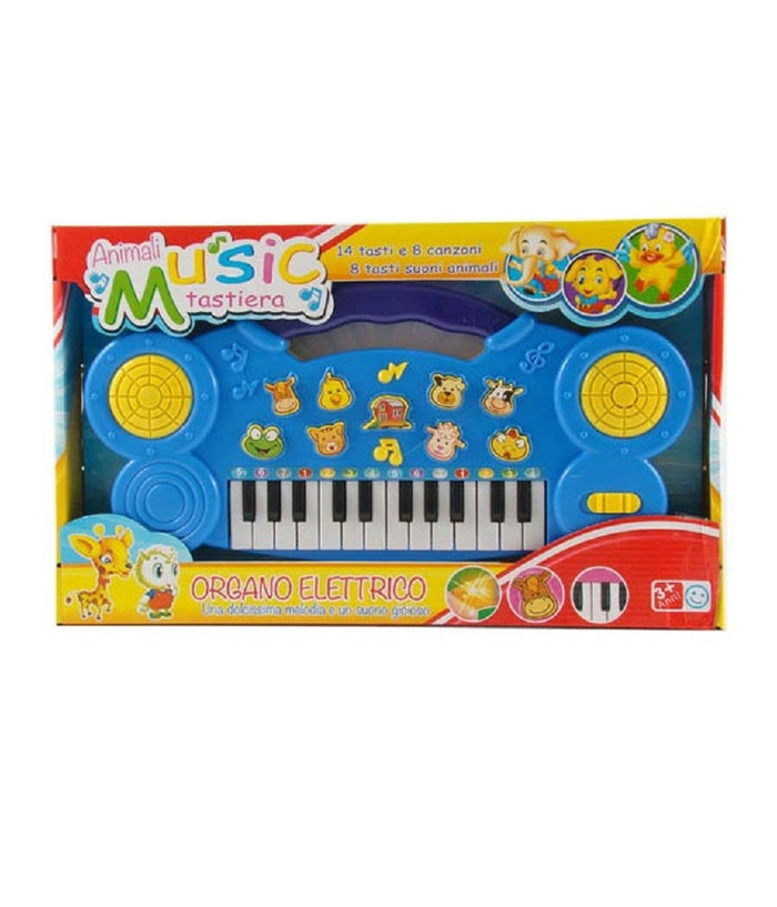 Tastiera Elettrica Per Bambini Organo Musicale 14 Tasti 8 Canzoni Precaricate         