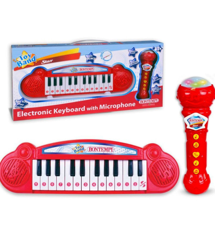 Tastiera Pianola Musicale Con Microfono Gioco Per Bambini Musica Divertimento         