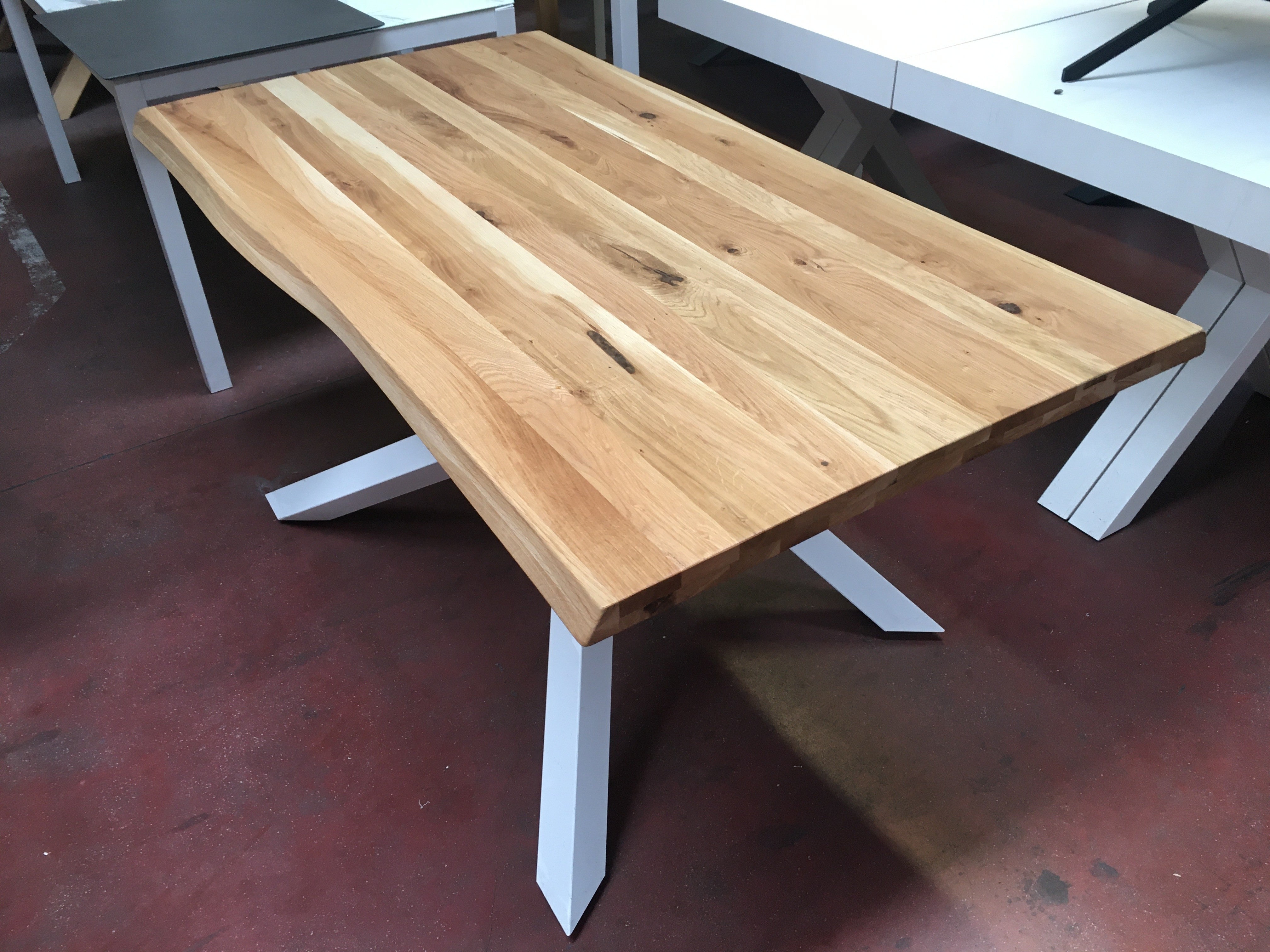 Tavolo big table fisso in rovere massello nodato spessore 6 cm. misura l.160 p.90 h.76