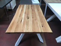 Tavolo big table fisso in rovere massello nodato spessore 6 cm. misura l.160 p.90 h.76