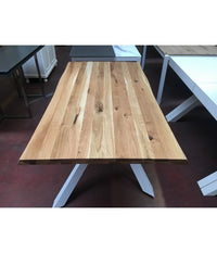 Tavolo big table fisso in rovere massello nodato spessore 6 cm. misura l.250 p.100 h.76 - Mobili 2G