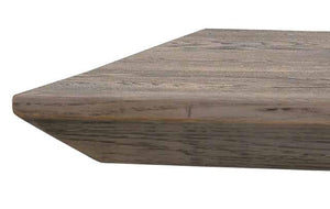 Tavolo big table fisso in rovere massello nodato finitura beton spessore 4 cm. misura l.180 p.90 h.75