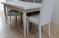 Tavolo con allunghe 100x70 bianco opaco