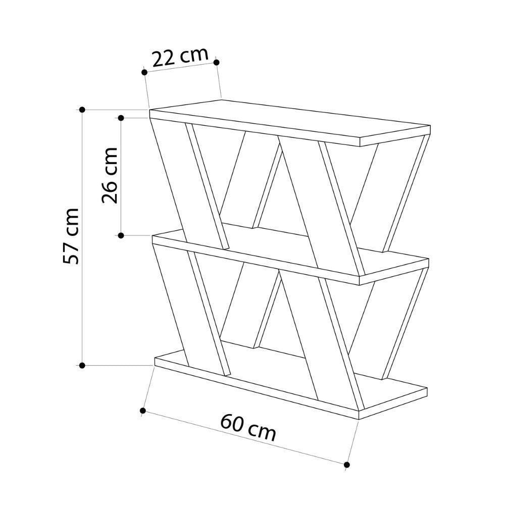 Tavolino da Soggiorno Laterale 57x60x22 cm in MDF Lazena Antracite