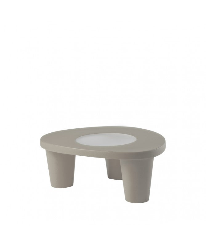 TAVOLINO LOW LITA TABLE made in Italy - BIANCO SPORCO