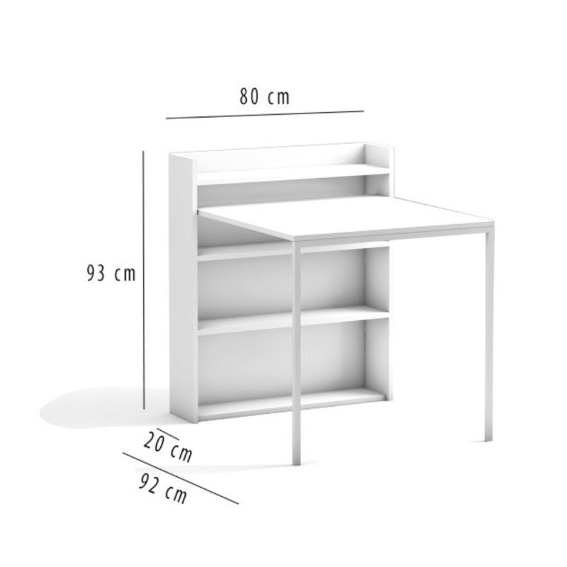 Tavolo a scomparsa Maso bianco 80x20x93H