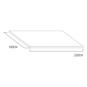 Afrodite - Ripiano per tavolo da pranzo 160x90x5 cm / Cemento