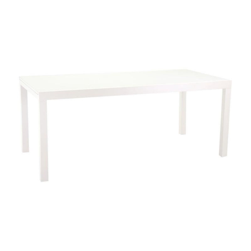 Tavolo alluminio boise bianco opaco allungabile cm160/220x90h67,5/75