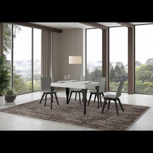 Tavolo allungabile 70x110/194 cm Paxon telaio Antracite - Cemento