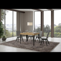 Tavolo allungabile 70x110/194 cm Paxon telaio Antracite - Cemento