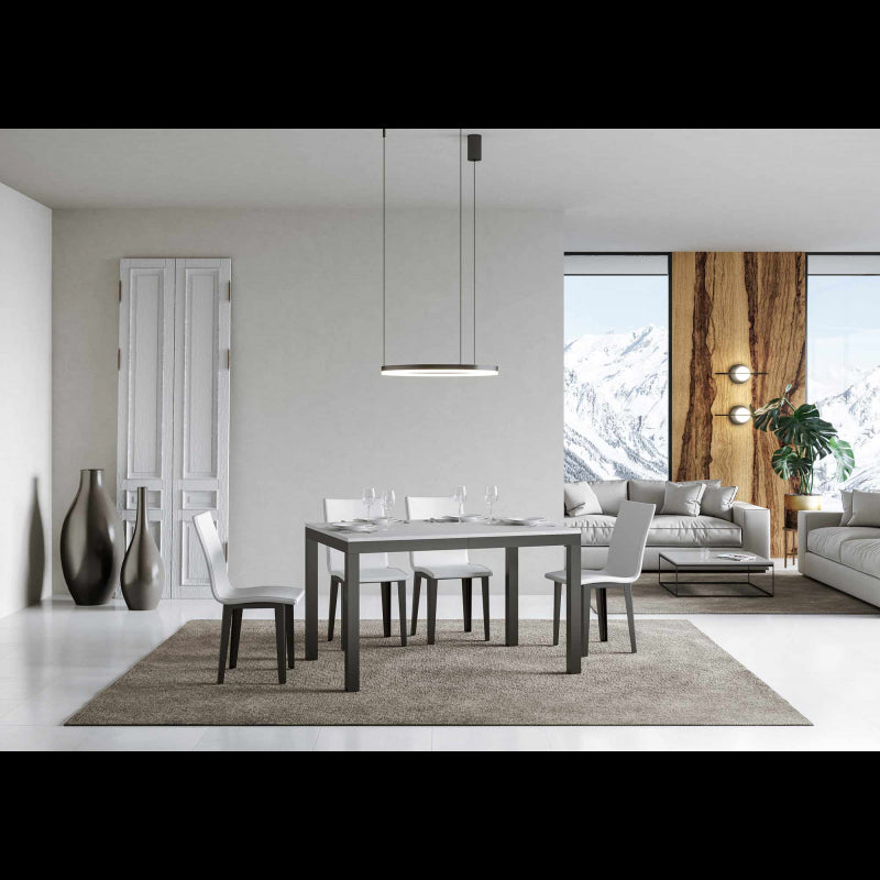 Tavolo allungabile 90x120/224 cm Everyday Evolution telaio Antracite - Noce