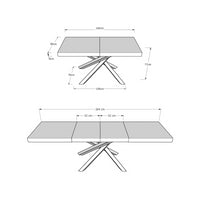 Tavolo allungabile 90x160/264 cm Volantis Premium telaio Antracite - Noce