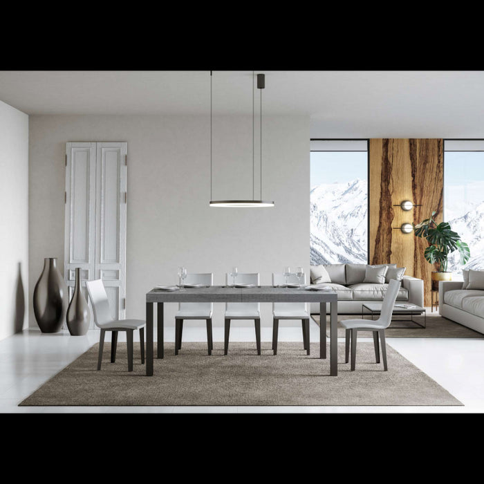 Tavolo allungabile 90x160/264 cm Everyday Premium telaio Antracite - Cemento