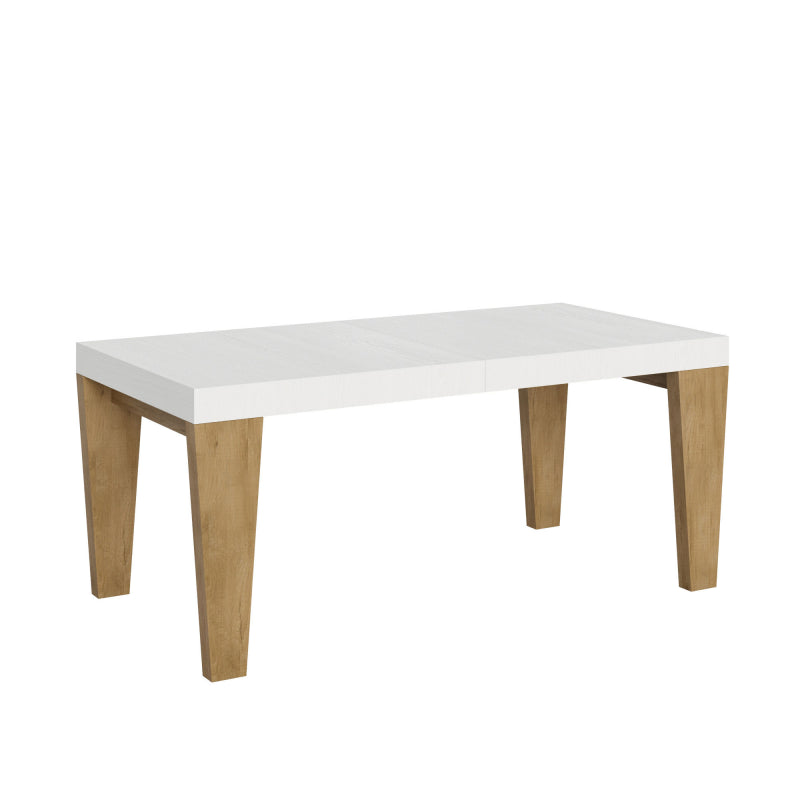 Tavolo allungabile 90x180/284 cm Spimbo Mix piano Bianco Frassino - - Bianco Frassino/Quercia Natura