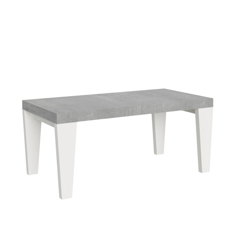 Tavolo allungabile 90x180/284 cm Spimbo Mix piano Bianco Frassino - - Cemento/Bianco Frassino