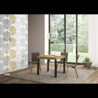 Tavolo allungabile 90x90/246 cm Everyday telaio Antracite - Bianco Frassino