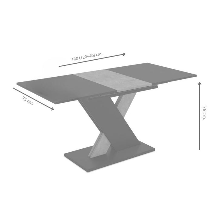 Tavolo allungabile bianco Axi 120x75x76H