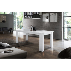 Tavolo Allungabile Jesi 140/190X75X90 Colore Bianco Lucido