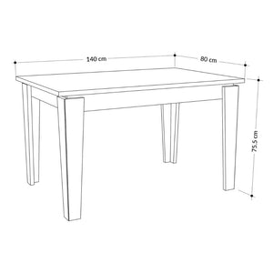 Tavolo allungabile rovere 140x80 cm Tolmen