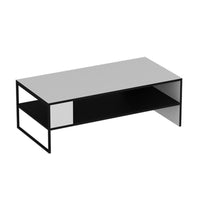 Tavolino basso da salotto 120x60x42 cm Concord bianco e nero