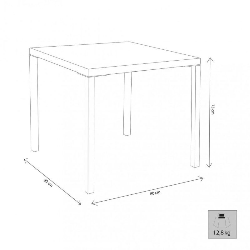 TAVOLO MANCHESTER 80 X 80 IMPILABILE