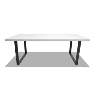 NUVOLA - Ripiano per tavolo da pranzo da 160x90x5cm in legno con rivestimento in laminato di colorazione bianco matto. Piano per scrivania, tavolo cucina, tavolino da caffè 