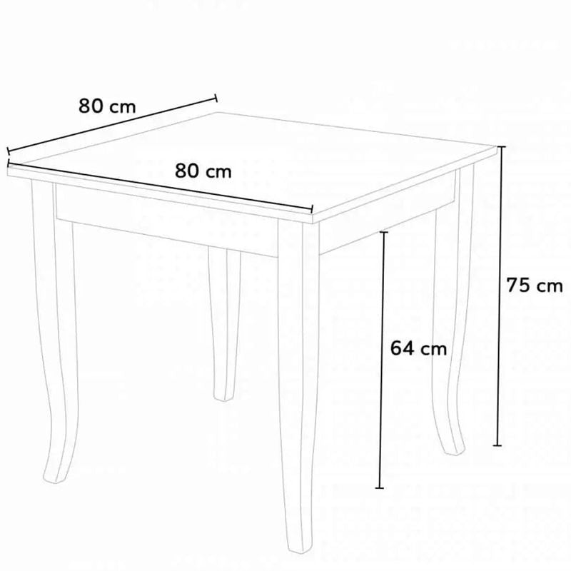 Tavolo Ristorazione Noce 80x80 cm