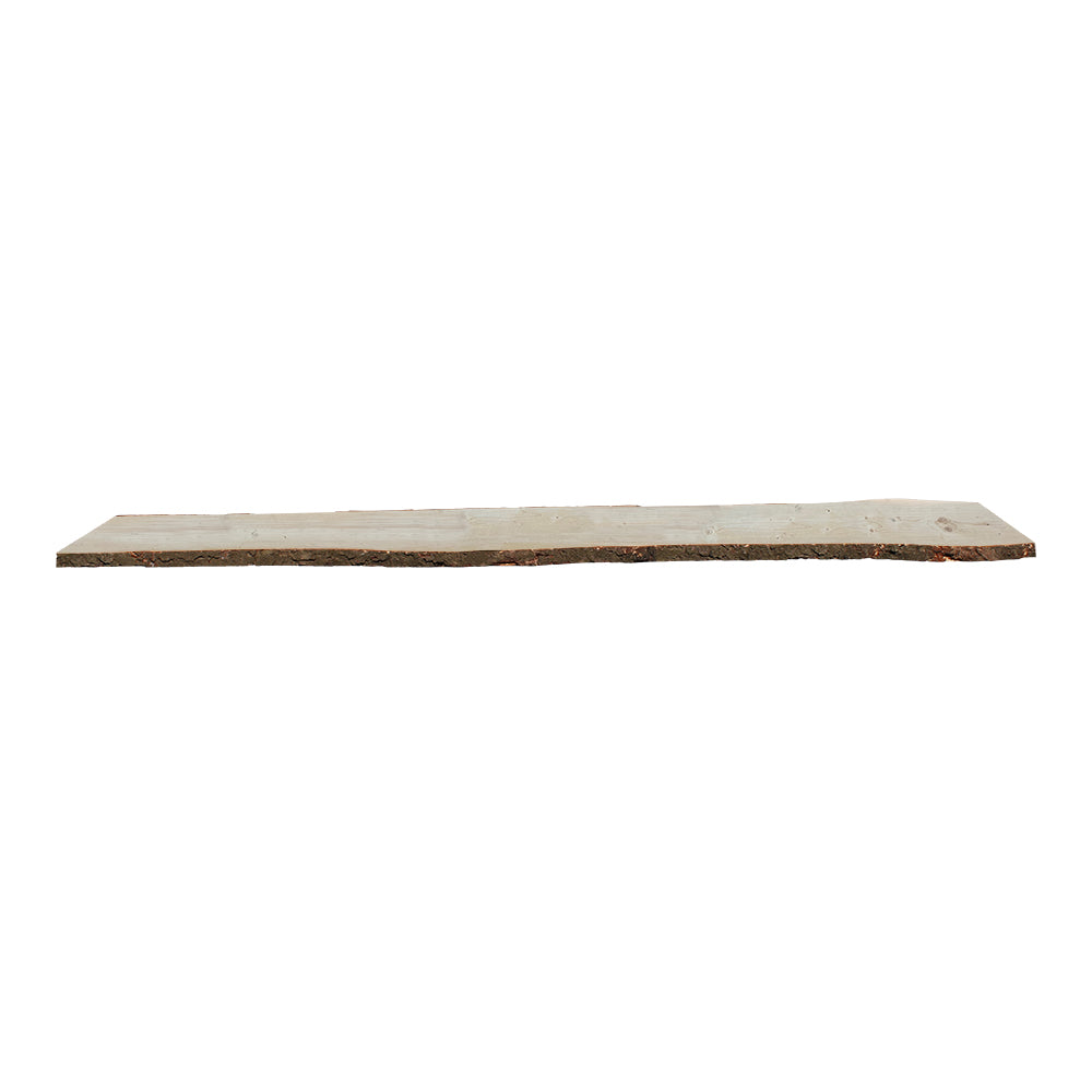 Onlywood Tavola legno grezzo con corteccia Spessore 30 mm- 1200 x 500-600 mm - Legno Abete