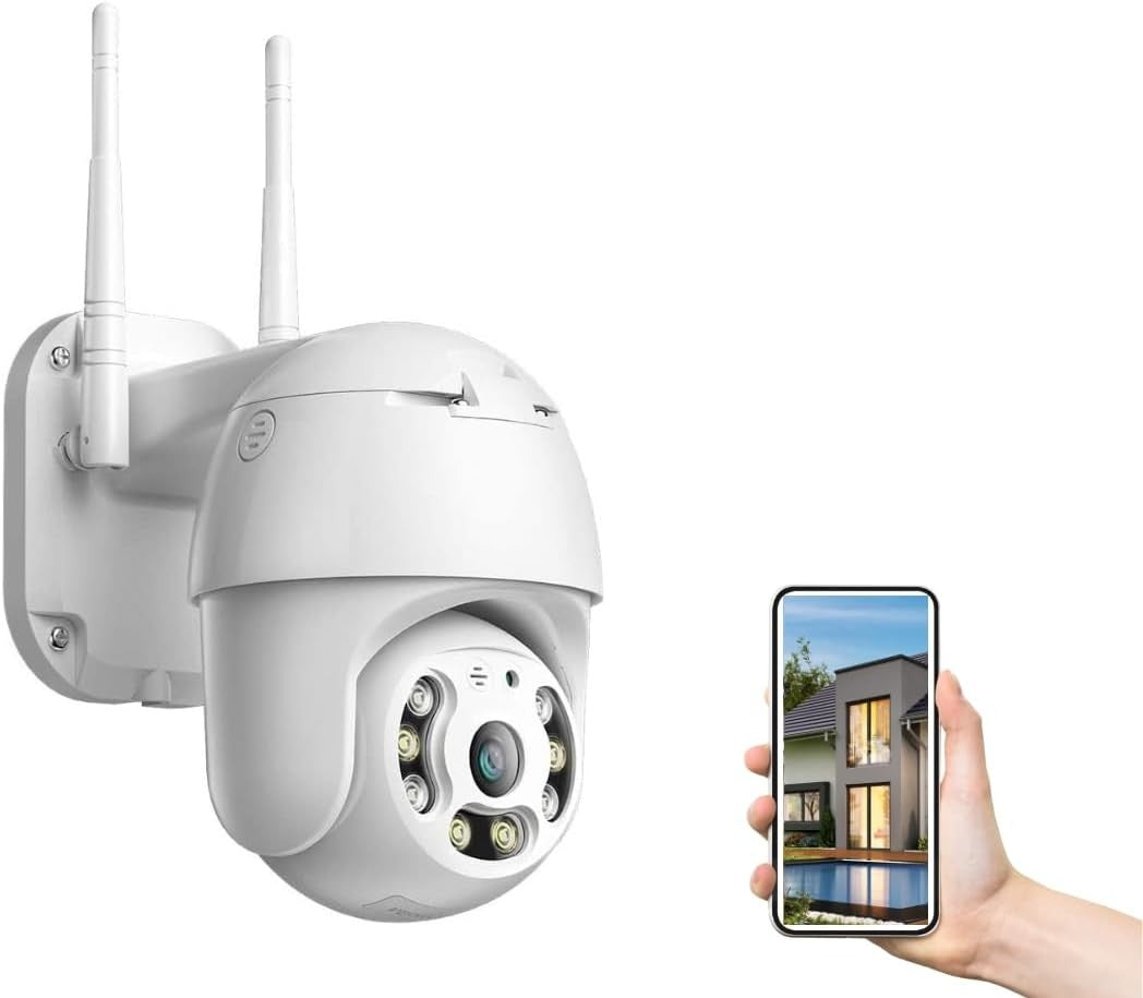 Telecamera Wi-Fi Esterna, Videocamera Di Sorveglianza 1080IP Ptz 360°