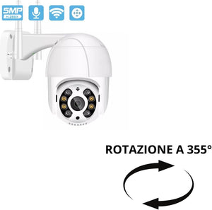 Telecamera Wi-Fi Esterna, Videocamera Di Sorveglianza 1080IP Ptz 360°