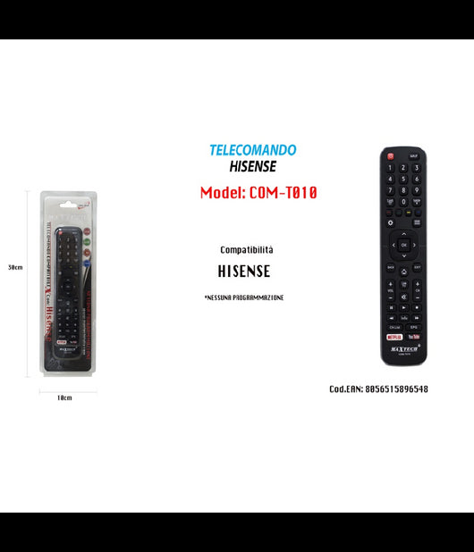 Telecomando Hisense Ricambi Senza Programmazione Lcd Led Serietv Youtube Comt010         