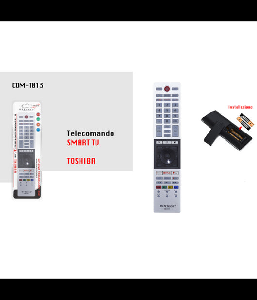 Telecomando Universale Tv Compatibile Toshiba Smart Tv Lcd Led Netflix Com-t013         