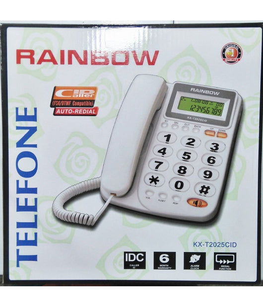 Telefono Con Tasti Grandi Vivace Display Lcd Extra Large Rainbow T2025cid Nero         