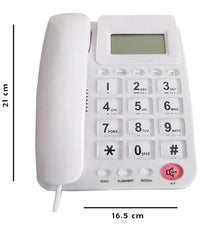 Telefono Fisso Con Tasti Grandi Per Casa Hotel Display Calcolatrice Fo-85011 Cid         