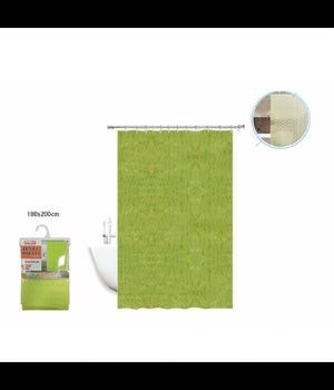 Tenda Doccia Antimuffa Impermeabile 180 X 200 Cm Con Anelli Bagno Verde 2d 52130         