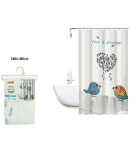 Tenda Doccia Antimuffa Love Dream Impermeabile 180x180 Cm Con Anelli Bagno 79216         