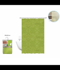 Tenda Doccia Vasca Antimuffa Impermeabile Verde 2d 180 X 220 Cm Con Anelli 52131         