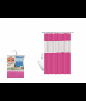 Tenda Doccia Vasca Impermeabile Antimuffa Rosa/fuxia Giuntura 180x200cm 3d 52133         