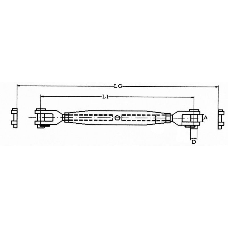 TENDITORE INOX M12 FORCELLA