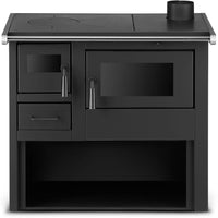 Cucina a legna stufa nera 8 KW  82 x 60 x H 71 cm ECODESIGN