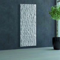 Termoarredo elettrico in marmo bianco o colorato toscana, dimensioni 30x110, colore marrone ral 8025