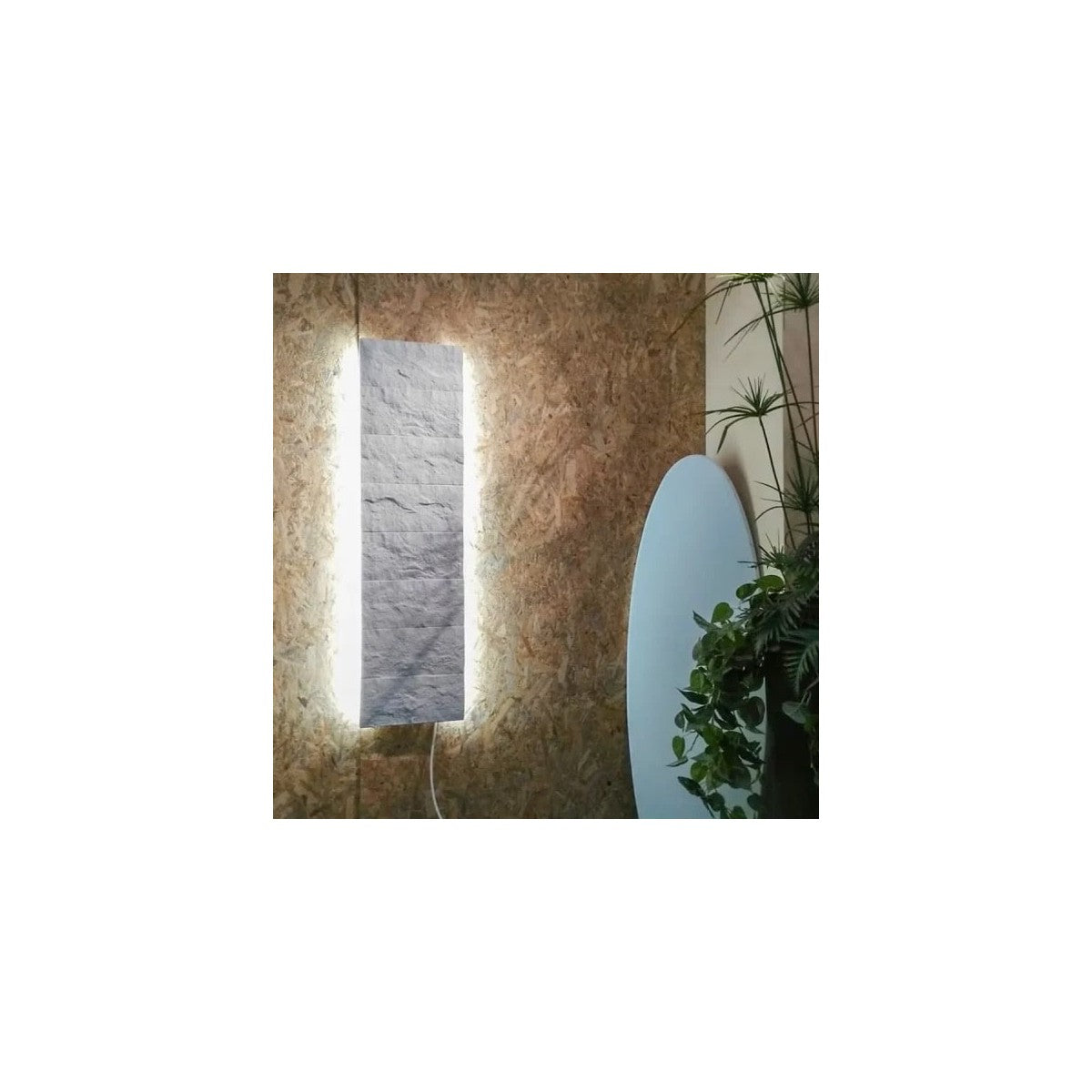 Termoarredo elettrico in marmo bianco o colorato toscana, dimensioni 30x110, colore marrone ral 8025