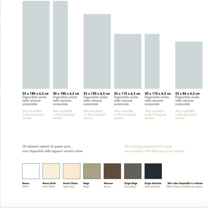 Termoarredo idraulico in marmo bianco o colorato toscana, dimensioni 55x86, colore avorio chiaro ral 1015